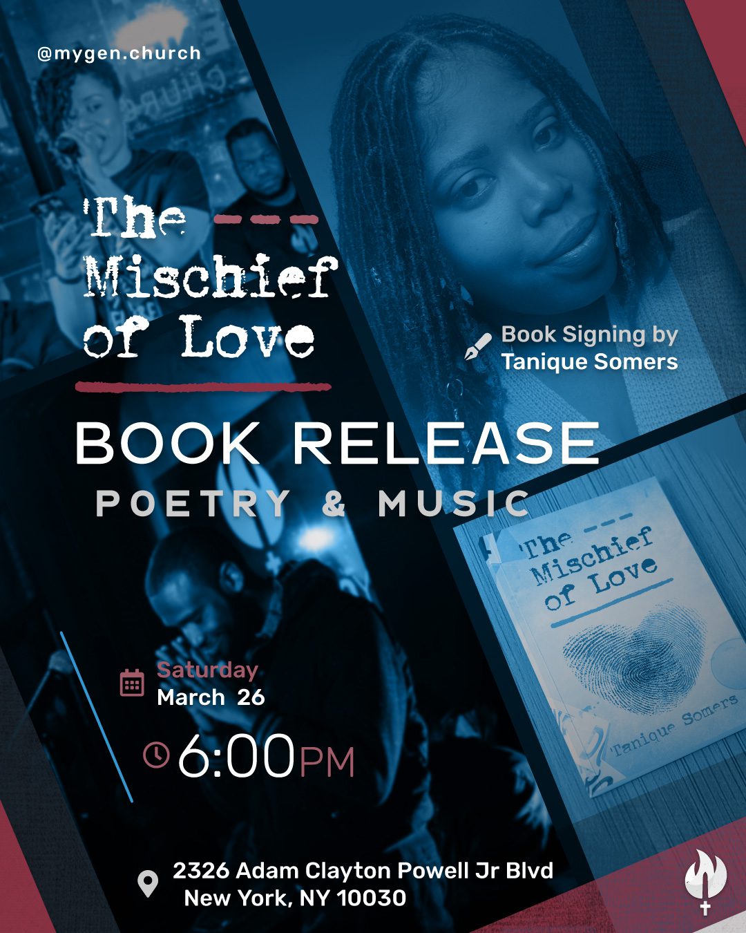 The Mischief of Love Book Release, Poetry & Music Event