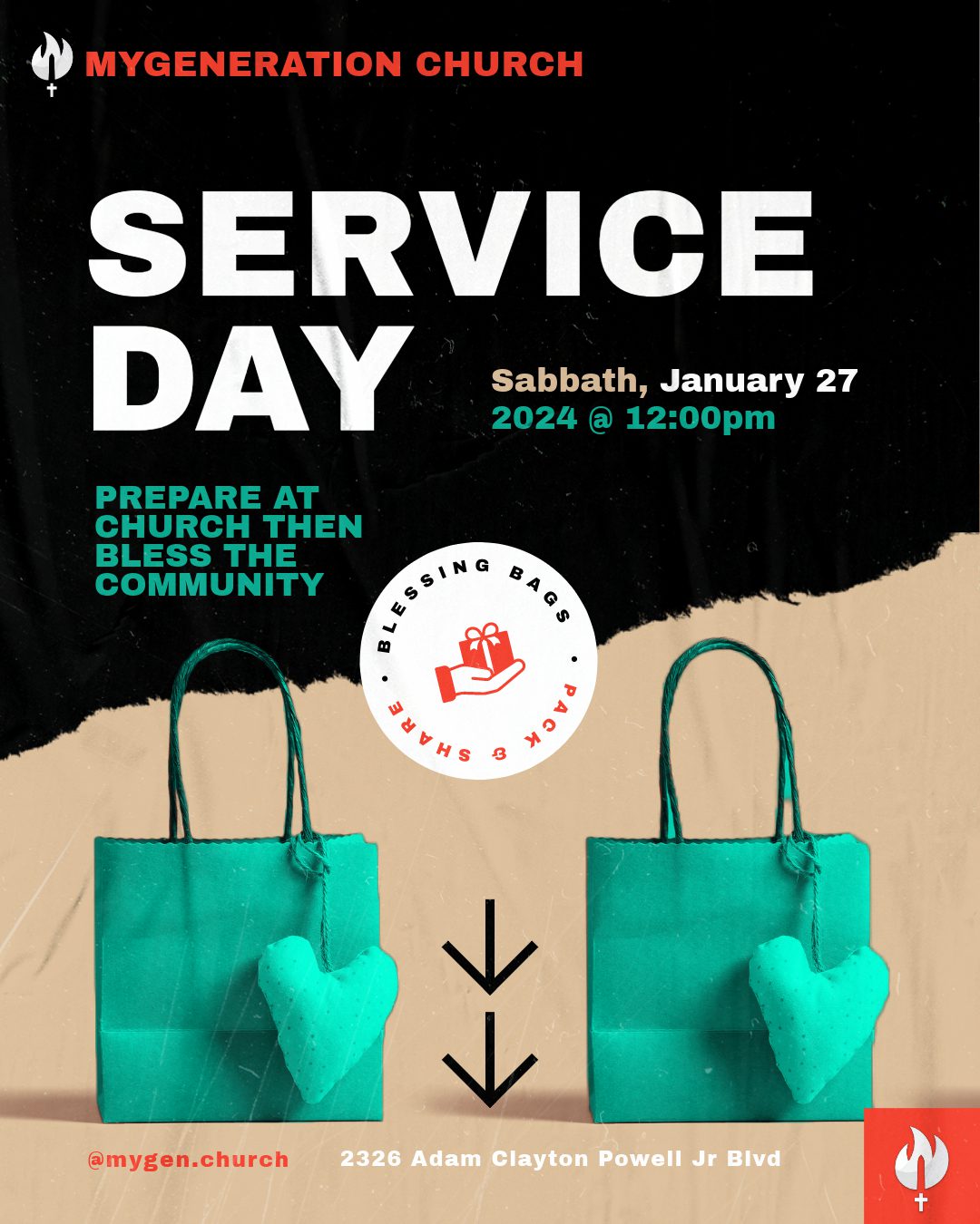 Service Day with Blessing Bags at MyGeneration Church